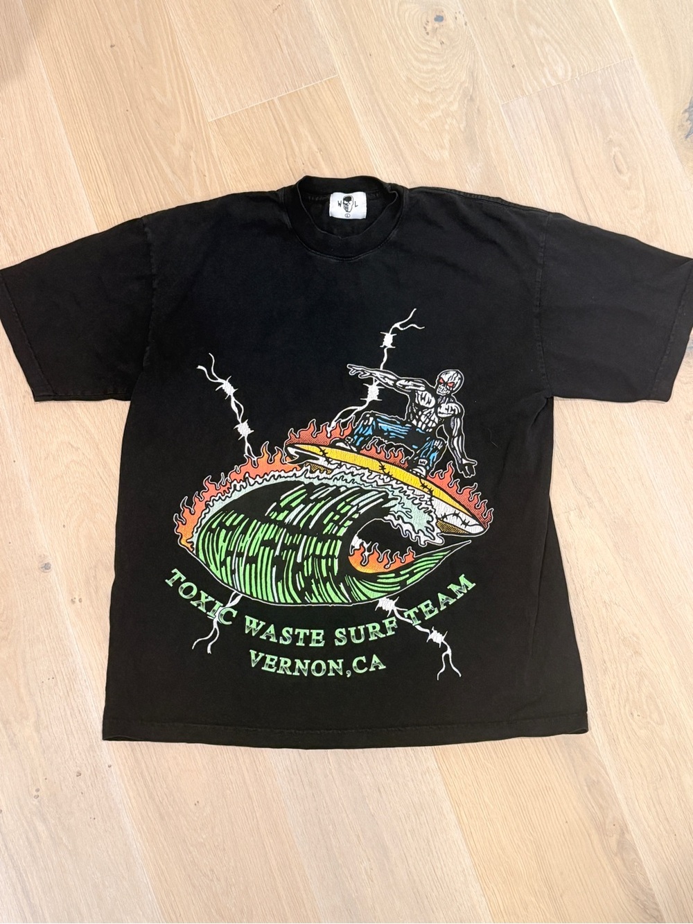 Toxic Waste Surf Team Black Graphic Tee